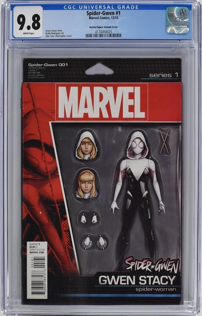 S841 Spider-Gwen #1 Marvel CGC 9.8 NM/MT (2015) Action Figure Variant Cover
