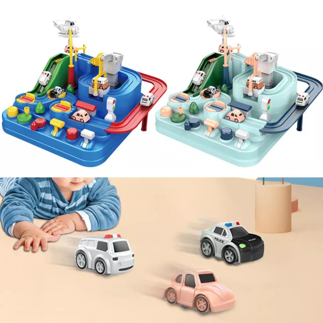 Racing Rail Race Car Adventure Train Track Toys Montessori For Boys GirlGifts╯