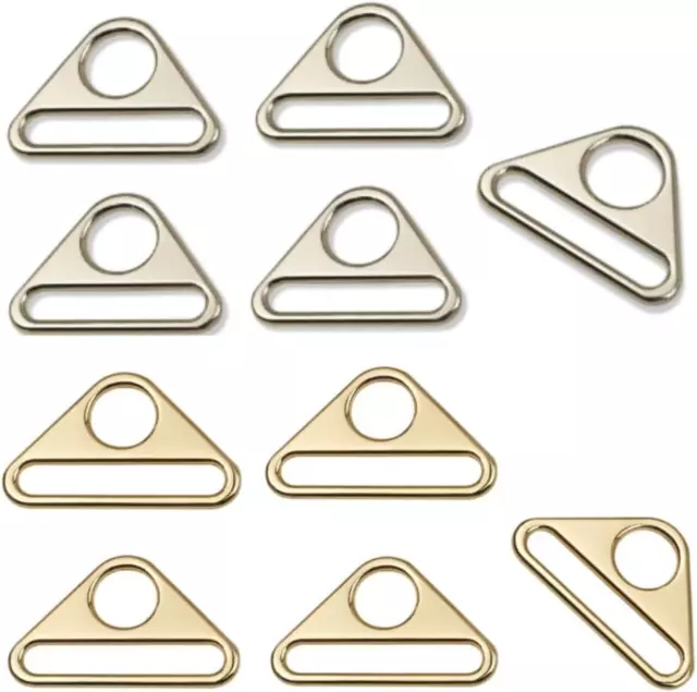 Triangle Buckle Adjuster 10 pcs Triangle D Rings Adjuster Triangle with Bar Swiv