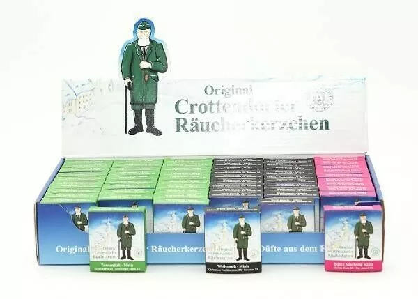 Original  Crottendorfer Räucherkerzen Minis  24 Stück  Weihnachten  3 Sorten