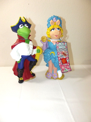 Vintage Set of  2 Muppet KERMIT & MISS PIGGY 1990's Bubble Bath Calgon FULL