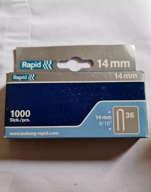 Rapid R36 Cable Staples 1000 Pk For R36, 14mm