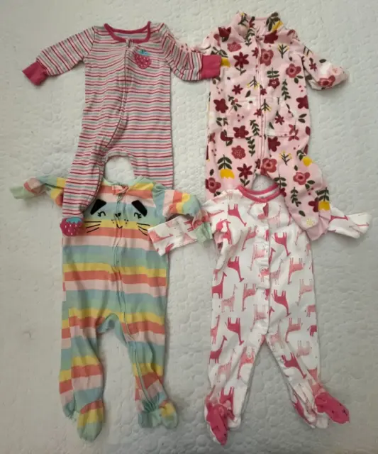 Baby Girl Sleepers 9 Months Lot Of 4 9M Gerber carters