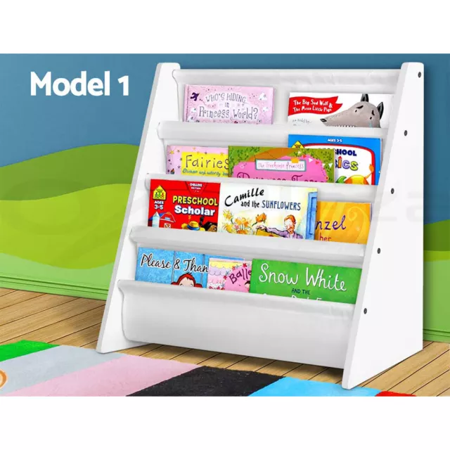 Keezi Kids Bookshelf Bookcase Children Shelf Magazine Rack Storage Organiser 2