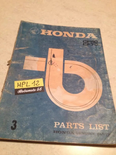 Honda CF50 CF70 Cf 50 70 Parts Lista Catalogo Pezzo di Ricambio 1973