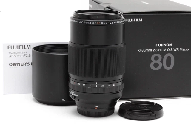 Near Mint Fuji FUJIFILM XF 80mm f2.8 R LM OIS WR Macro Lens with Box #42739