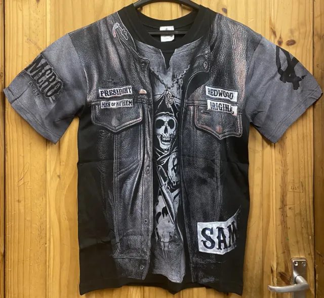 T-shirt maniche corte con licenza Sons Of Anarchy sequoia media Samcro Jax NUOVA