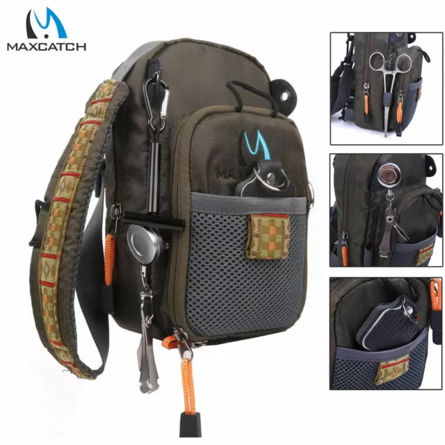 Maxcatch Fly Fishing Bag Fishing Chest Pack Fly Bag & 5 Fishing Tool Accessories