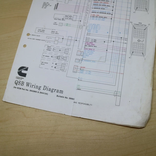 CUMMINS QSB ENGINE Electrical Wiring Schematic Diagram Shop Service