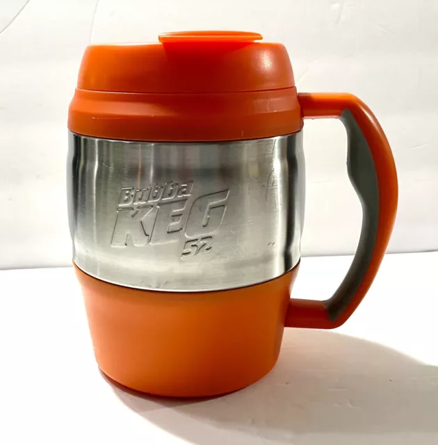 BUBBA KEG 52oz Ounce Insulated Travel Mug Orange & Stainless Steel Excellent!