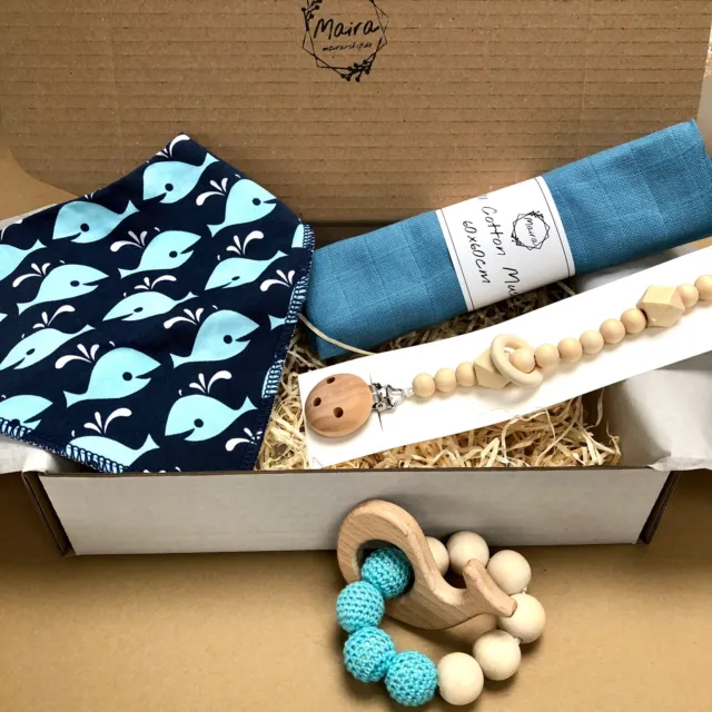Baby Junge Geschenk Set "Yale the Whale"