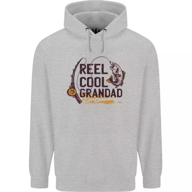 Felpa con cappuccio 80% cotone 80% cotone Reel Cool Grandad divertente pesca pescatore