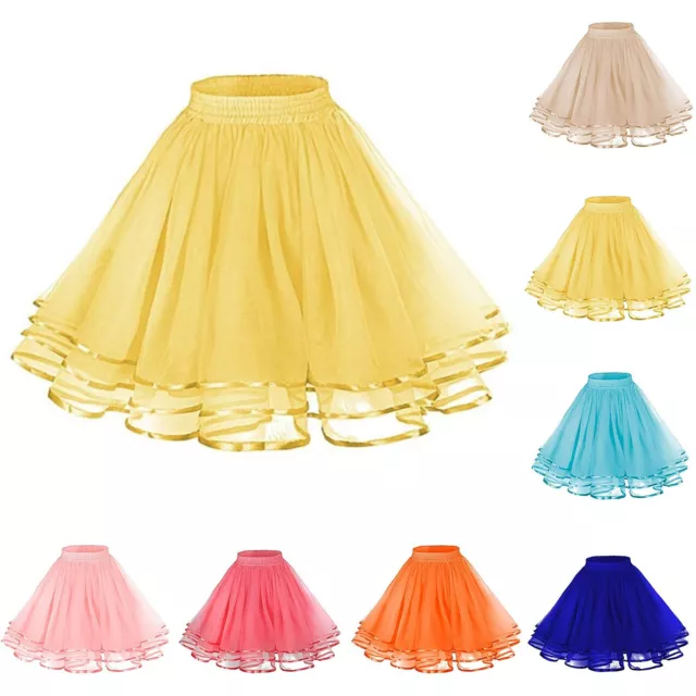 Retro Vintage 50s Tutu Petticoat Crinoline Ladies Rockabilly Tulle Underskirts 2