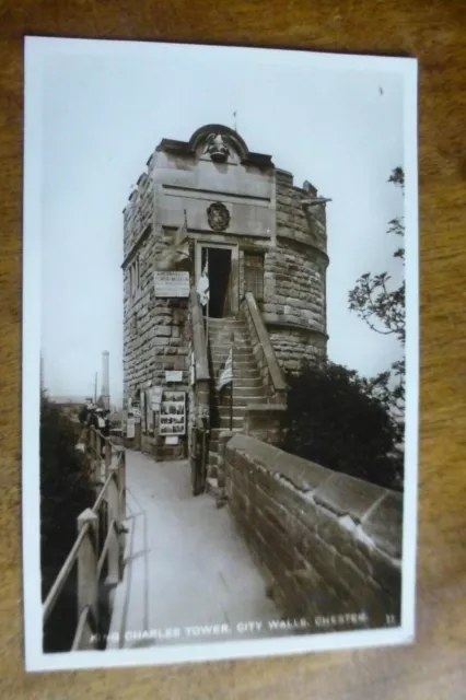 W632 KING CHARLES Tower City Walls CHESTER 'Real Photo' Postcard c1931