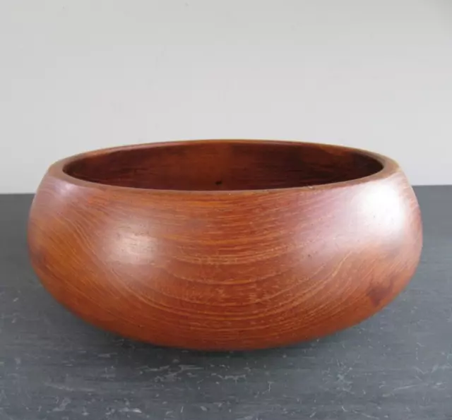 Large Vintage Teak Salad Bowl /  Fruit Bowl