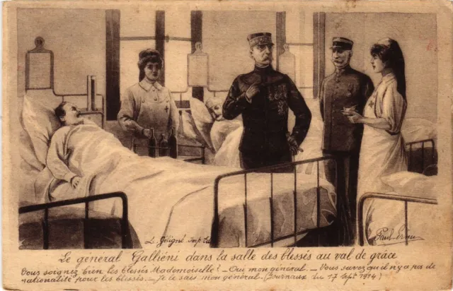 CPA AK Militaire - Le General Gallieni dans sa salle des blessés (696878)