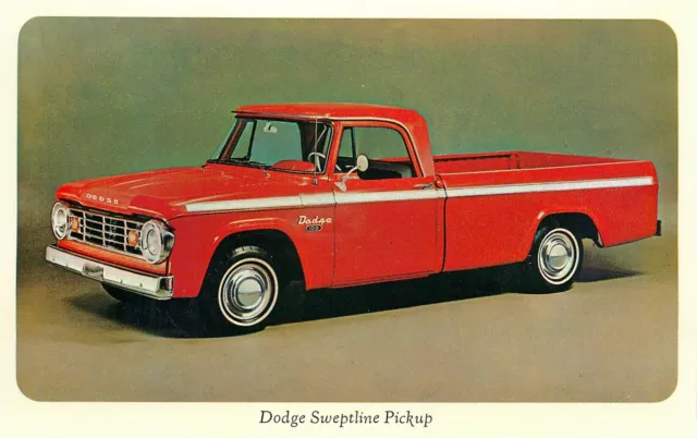 Antique Auto, Dodge Sweptline Pickup Truck, Vintage Postcard (V84)