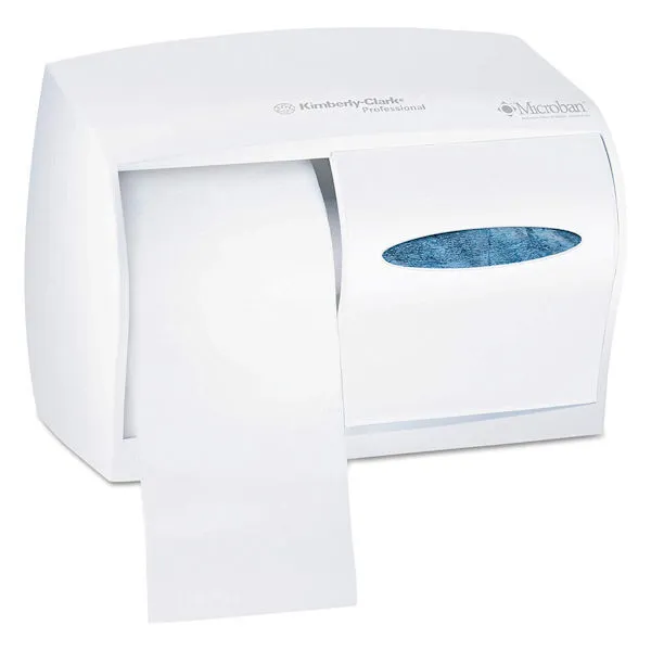 Kimberly-Clark Coreless Double-Roll Toilet Paper Dispenser, White
