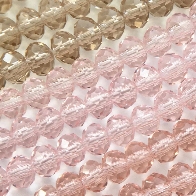 2mm/4mm Rosa Mix Glasperlen Facettierte Kristall |DIY Schmuck Set Basteln