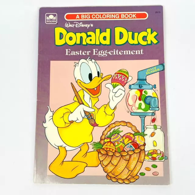 GOLDEN WALT DISNEY'S Donald Duck Easter Egg-citement Coloring Book 1992 ...
