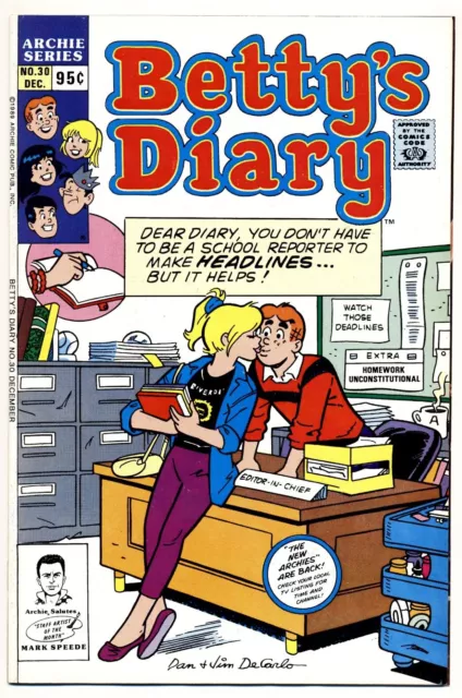 BETTY'S DIARY #30 F, Direct, Archie Comics 1989 Stock Image