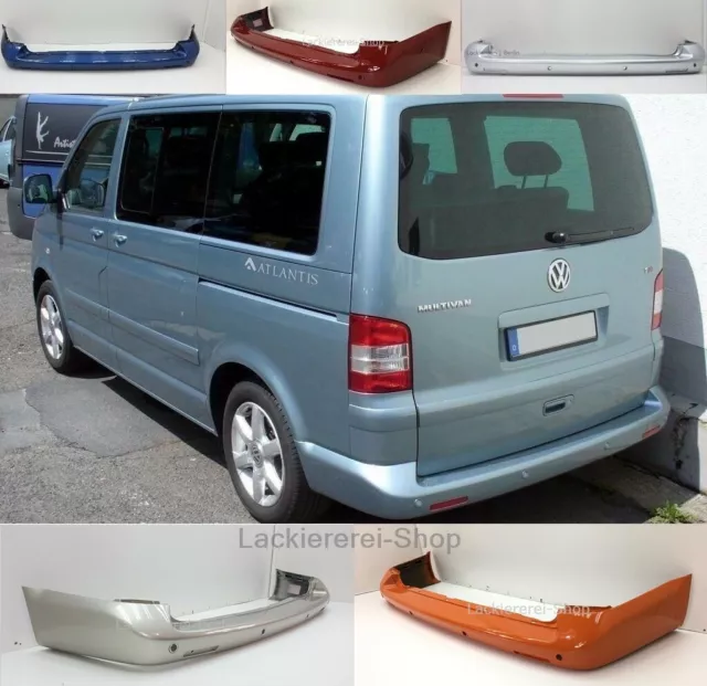 STOßSTANGE HINTEN LACKIERT IN WUNSCHFARBE für VW T5 MULTIVAN/CARAVELLE PDC 03-12