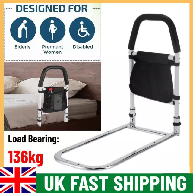 Bed Assist Bar Adult Bed Rail for Elderly Assistance Bed Hand Rail 136kg Load