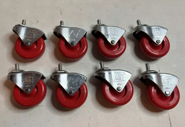 Snap On Swivel Post Caster 2.5" x 3/4" Wheel. LOT OF 8