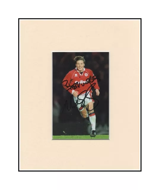 Nick Barmby Middlesbrough Original Hand Signed 10x8" Mounted Autograph Photo COA