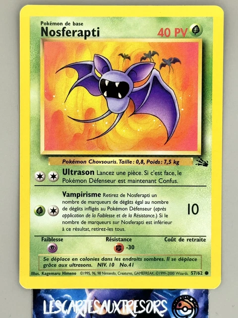 CARTE POKÉMON NOSFERAPTI 57/62 EDITION 2 ED2 Fossile NM VF FR EUR 4,99 ...
