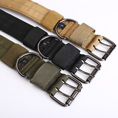 Tactical heavy duty Nylon large Dog Collar collar K9 Military with Metal Buckle 3
