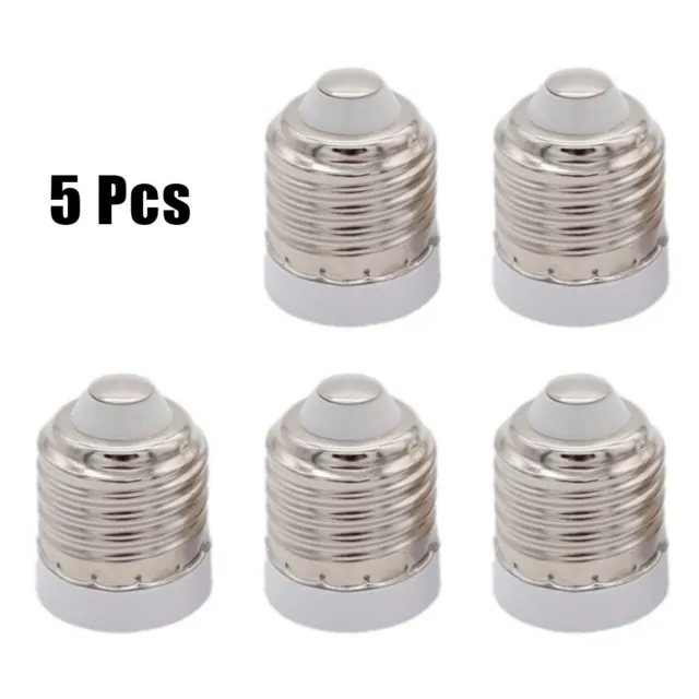 Durable E27 to E17 Light Bulb Adapter Candelabra Chandelier Conversion (5 Pack)
