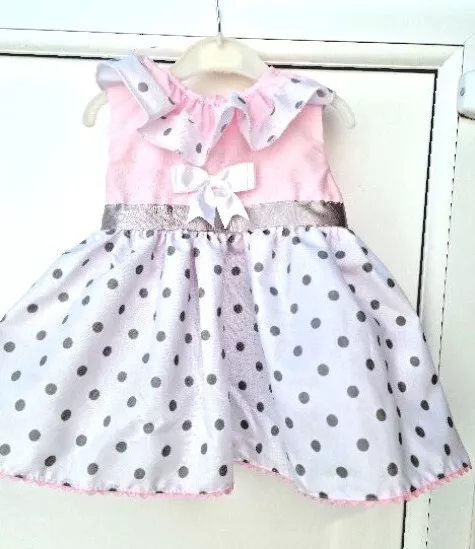 DREAM 0-5 Jahre BABY MÄDCHEN Frühling Sommer rosa weiß grau gefleierter Fleck