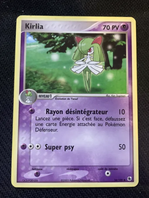 Kirlia Unco - Pokemon 34/109 Ex Rubis Et Saphir Neuf Fr