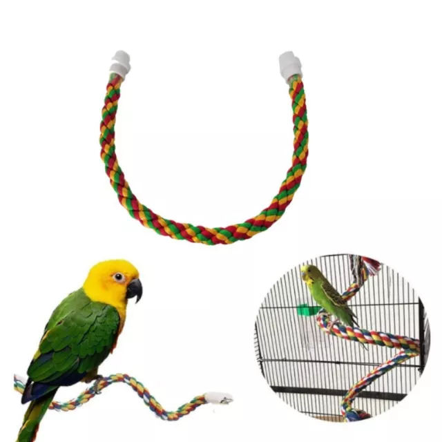 Colorful Parrot Hanging Rope Parrot Cage Toy Exercise Toy Bird Swing Perches