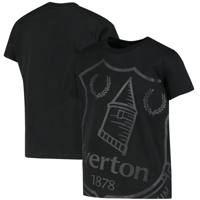 Everton Kinder Fußball T-Shirt (Größe 10-11y) tonal großes Logo T-Shirt - neu