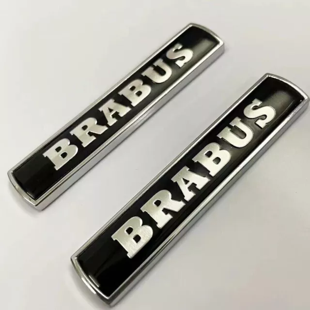 2x Kotflügel Abzeichen Aufkleber Embleme für Mercedes Benz BRABUS Schwarz