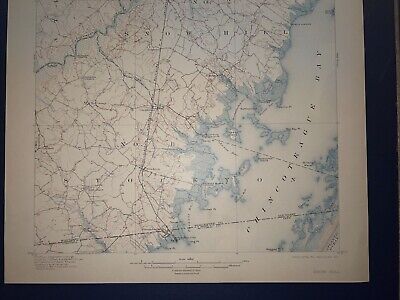 1901 USGS topo map Snow Hill Quadrangle Maryland Stockton Greenbackville 6