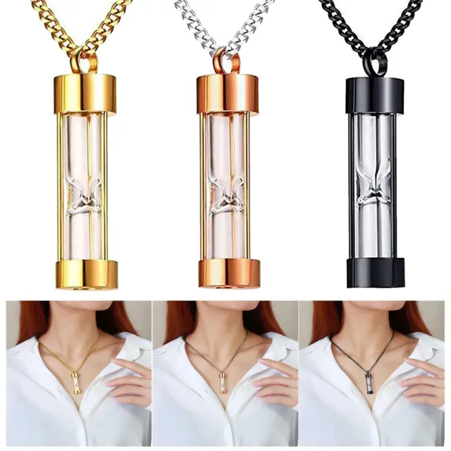 3pcs Ashes Urn pendant Necklace Cremation Jewelry Memorial Stainless Steel