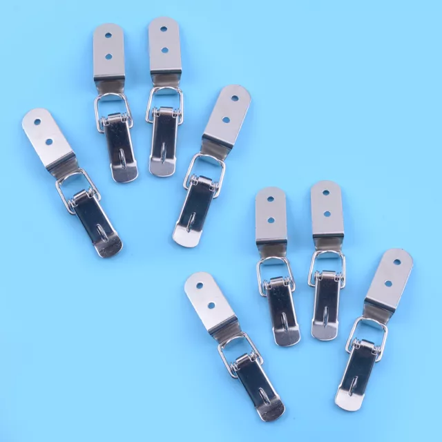 8set 90° Stainless Steel Spring Loaded Draw Toggle Latch Catch Clamp Clip