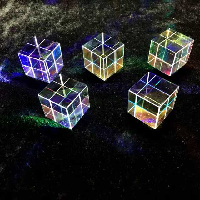 1PC 25mm Kristall Cubic Prism Edge Glas Optics Refracted Fotografie Stütze Dekor