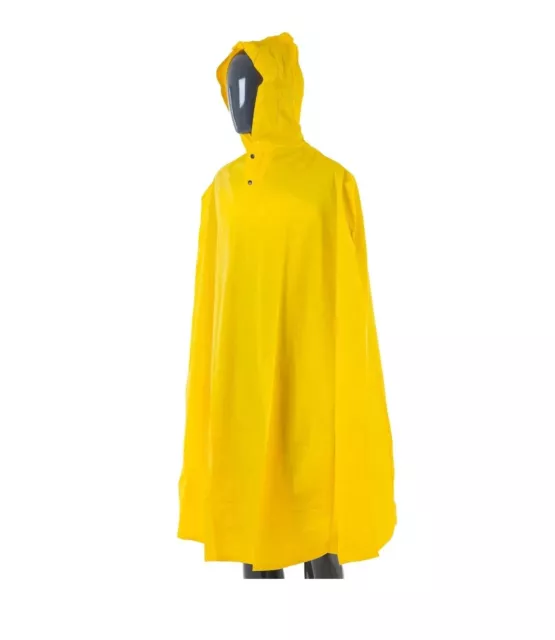 ETC Adult Rain Cycle Cape with Hood One Size Unisex Lightweight Visible