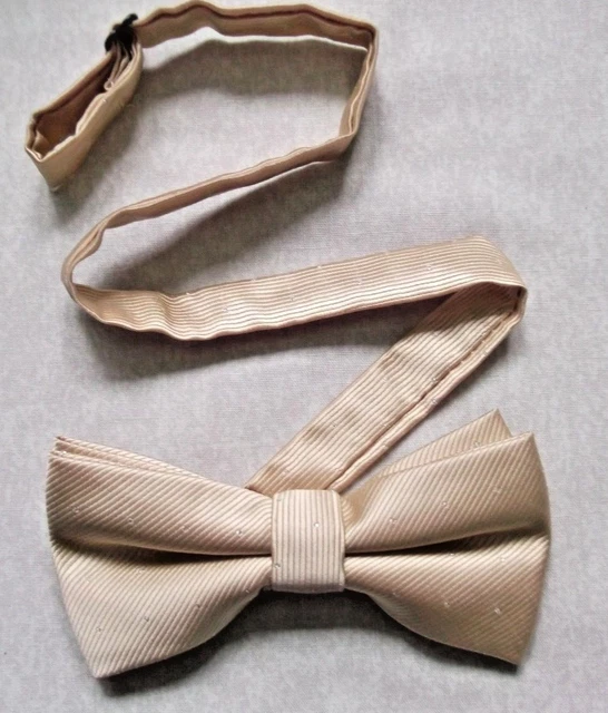 Bow Tie MENS Dickie Bowtie Retro Adjustable SPARKLING GOLDEN CREAM Vintage