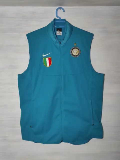 Inter Milan Internazionale Sleeveless Jacket Training 2010-12 Nike Soccer Size M