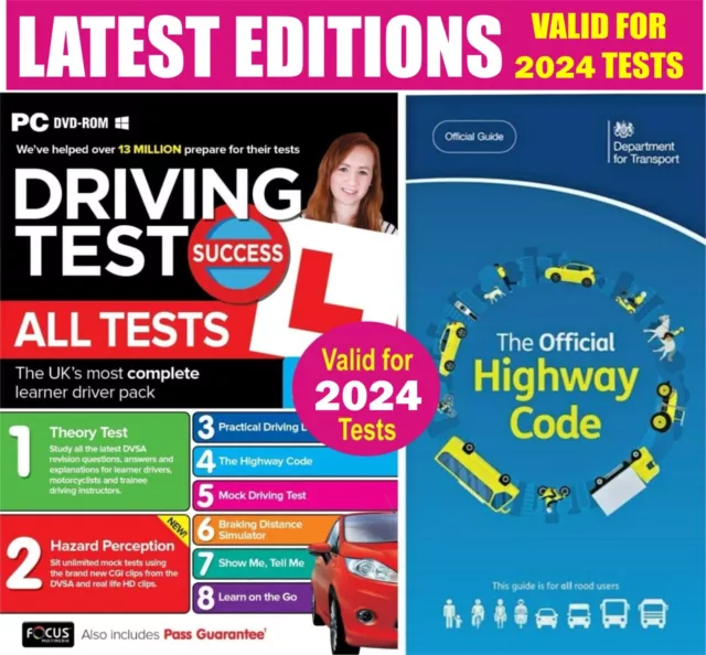 Driving theory test and hazard Valid 2024 tests &  highway code book