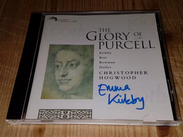 Signed by Signiert von EMMA KIRKBY The Glory of Purcell Hogwood L´OISEAU-LYRE CD