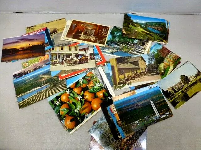 Lot of 100+ Random Vintage Postcards Used ALL POSTED Vintage Chrome