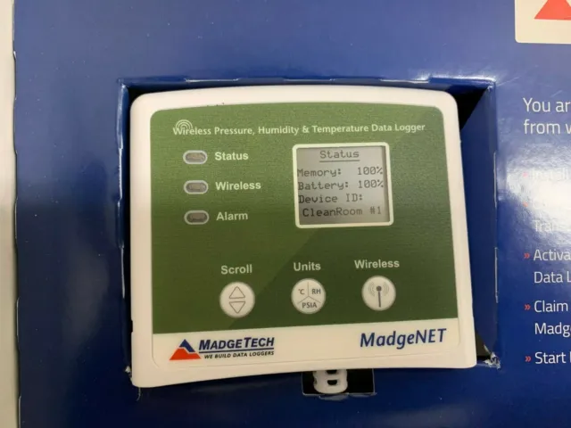 Enregistreur de données sans fil pression/température/humidité Madgetech RFRHTemp2000A 2