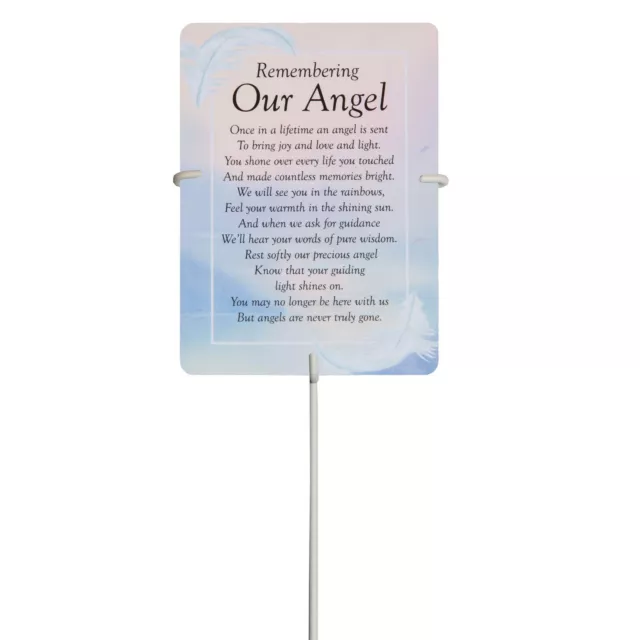 Our Angel Waterproof Graveside Memorial Card and Weatherproof 30cm card Holder