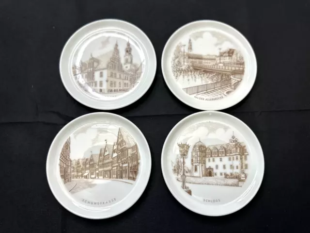 Set Of Four Porcelain Coasters Furstenberg West Germany